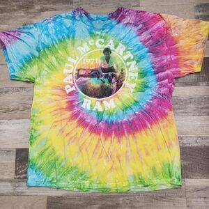 Paul McCartney RAM Album T-Shirt Tie Dye XL Beatles Abbey Road Quote Official PM